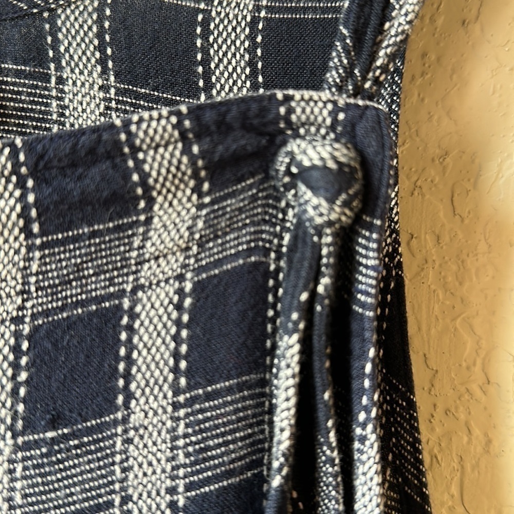 Vintage Bryn Connelly Navy Blue and White Plaid Jumper Dress Size Small Petite - Picture 6 of 13
